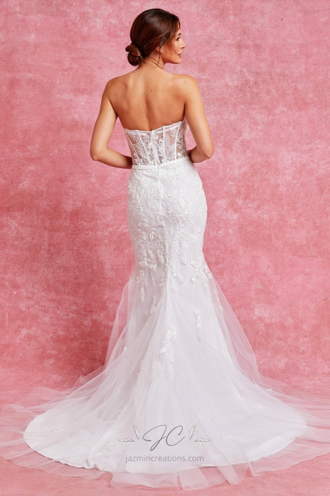 Strapless Sweetheart Neck Cape Wedding Dress