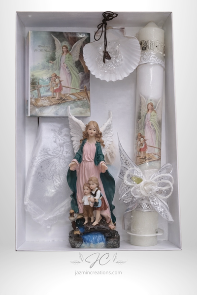 Ceramic Guardian Angel Baptism Set