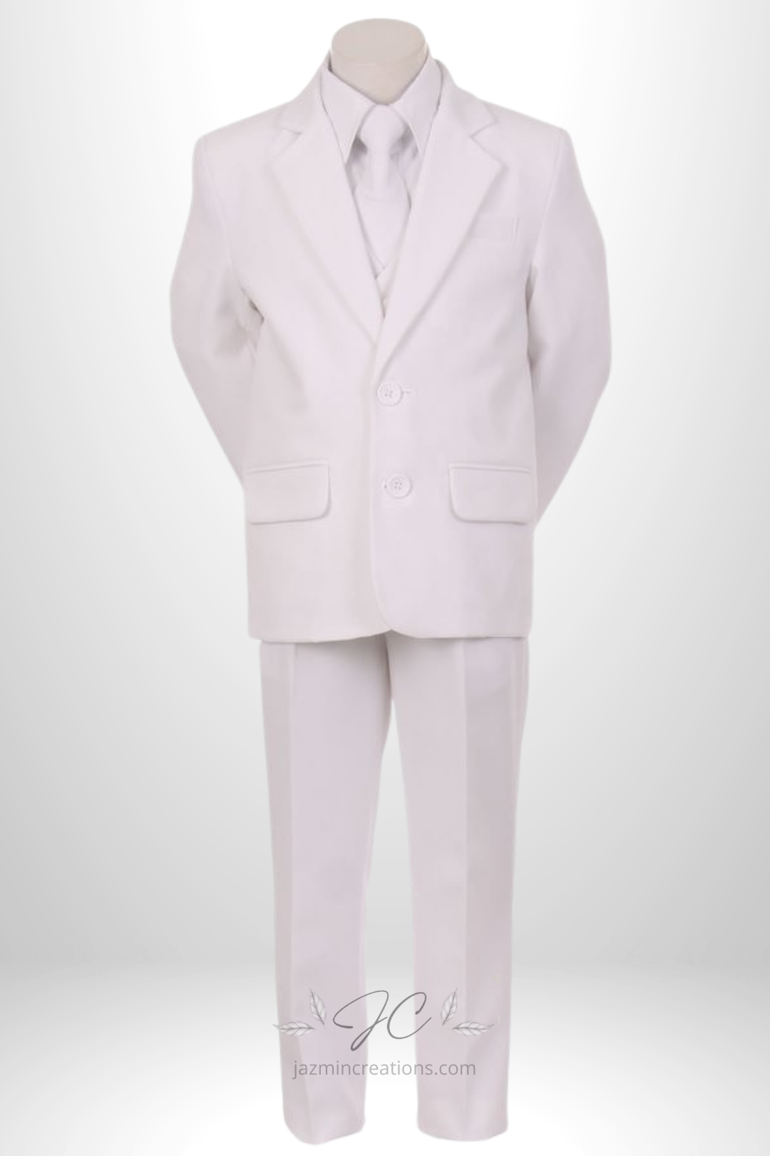 Boys Classic Five-Piece Formal Suit with Tie
