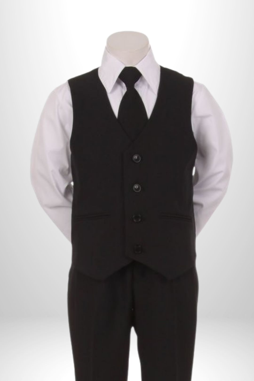 Boys Classic Five-Piece Formal Suit with Tie