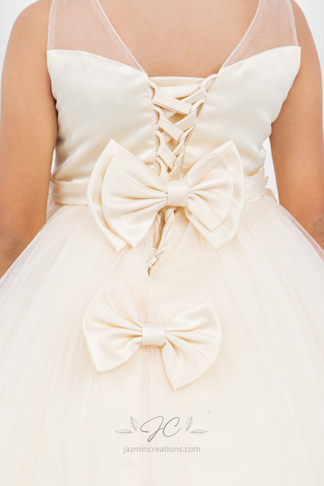 Lace and Tulle Illusion A-Line Dress with 3D Floral Beading