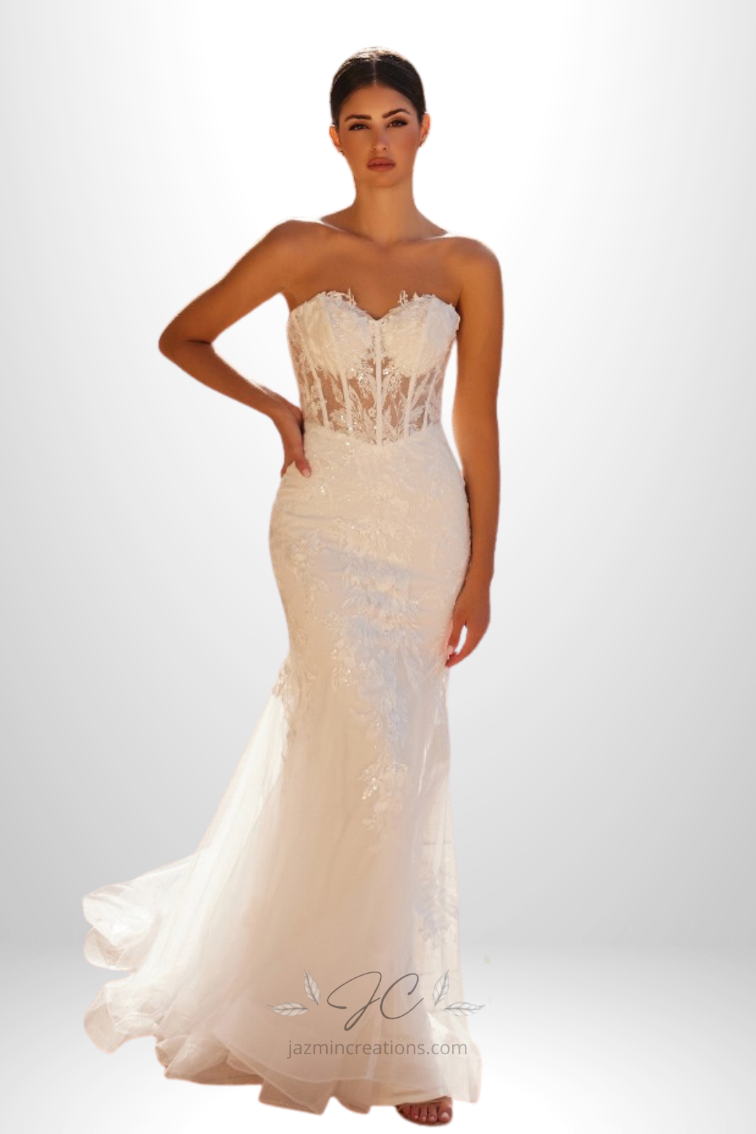 Strapless Sweetheart Bustier Illusion Top