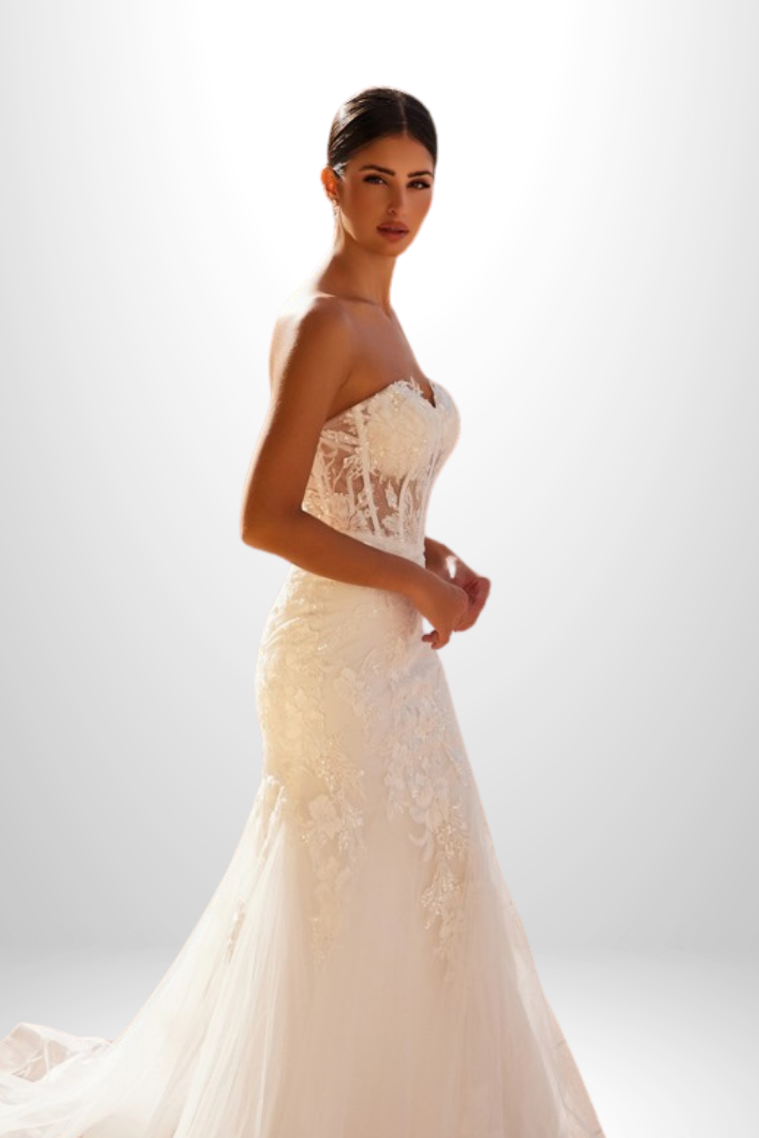 Strapless Sweetheart Bustier Illusion Top