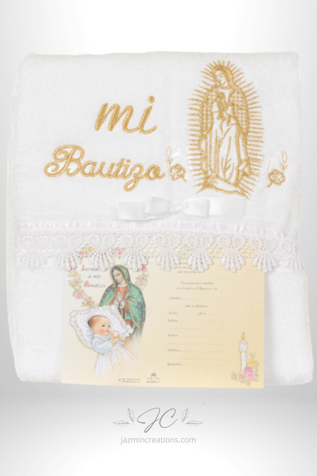 Baptism Towel with Embroidery “My Baptism”
