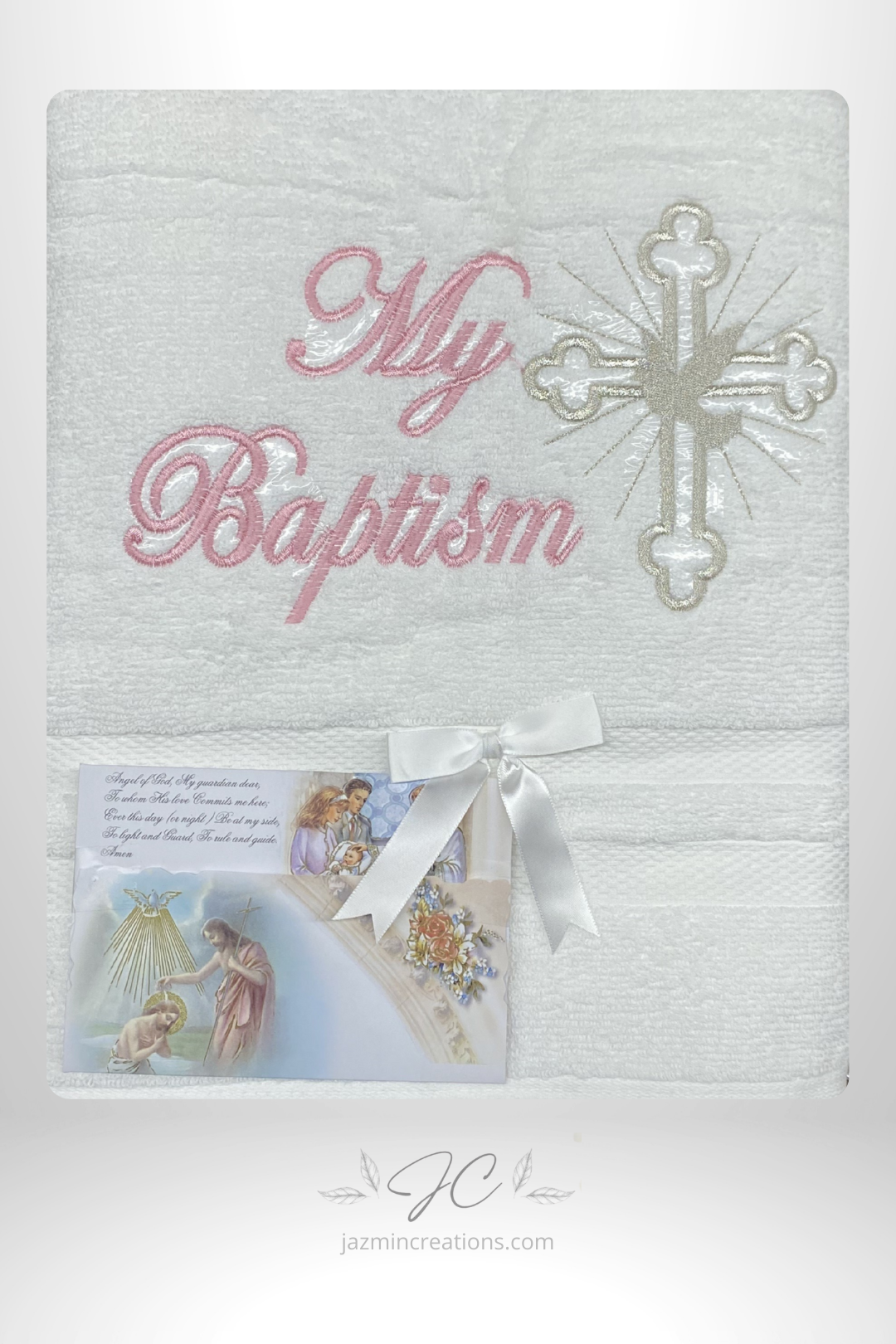 Baptism Towel with Embroidery “My Baptism”