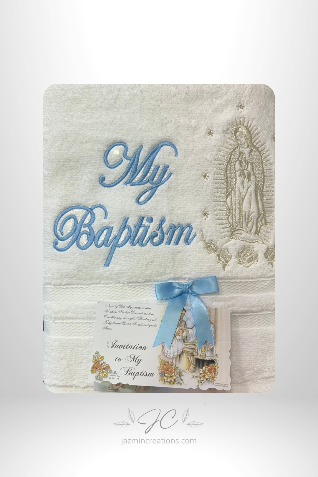 Baptism Towel with Embroidery “My Baptism”