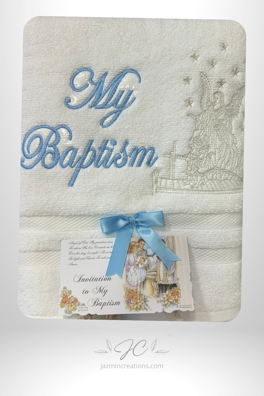 Baptism Towel with Embroidery “My Baptism”