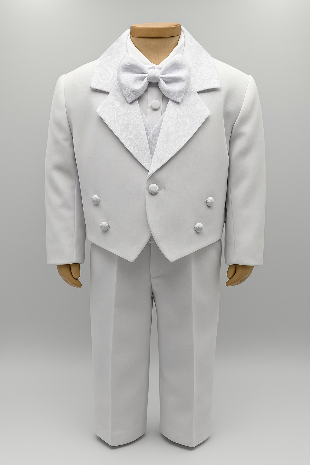 Boys’ White Christening Suit