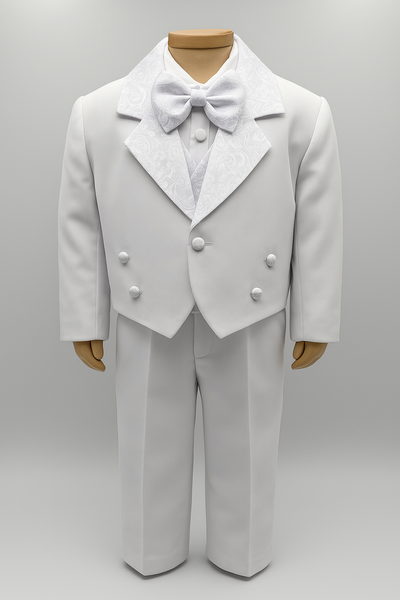 Boys’ White Christening Suit