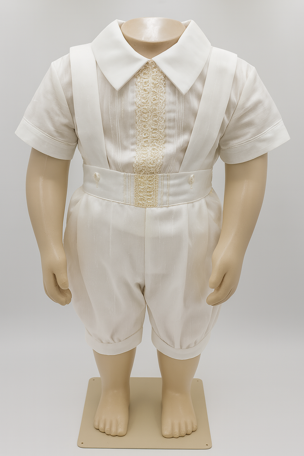 Ivory Baptism Outfit, sparkling accents