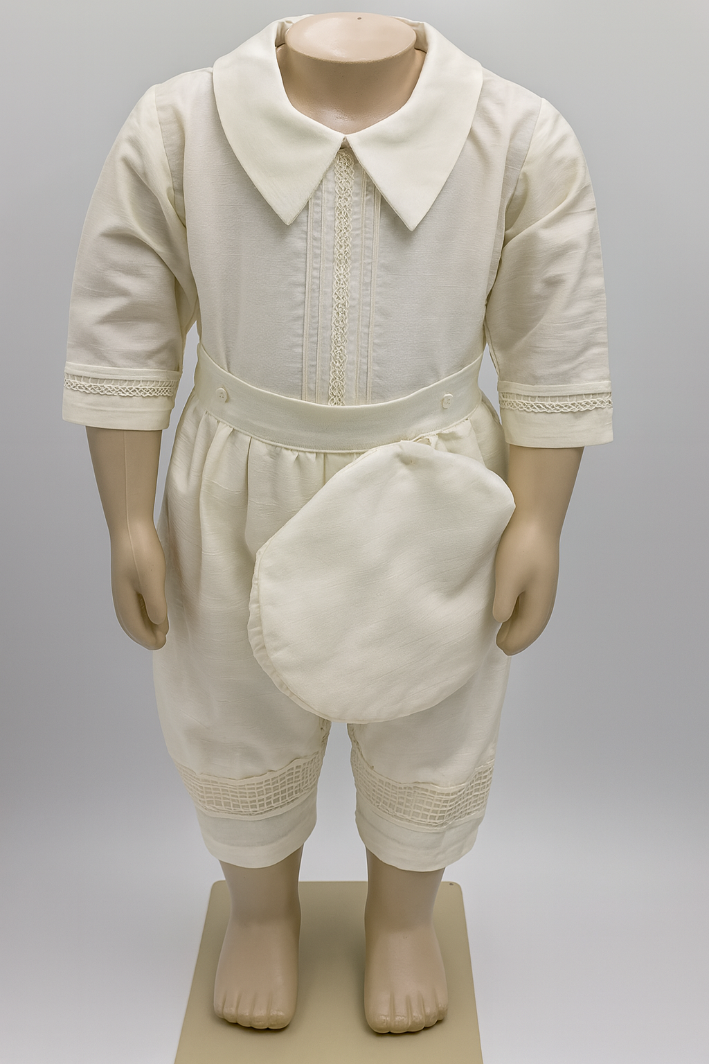 Ivory Baptism Outfit with Golden Cross